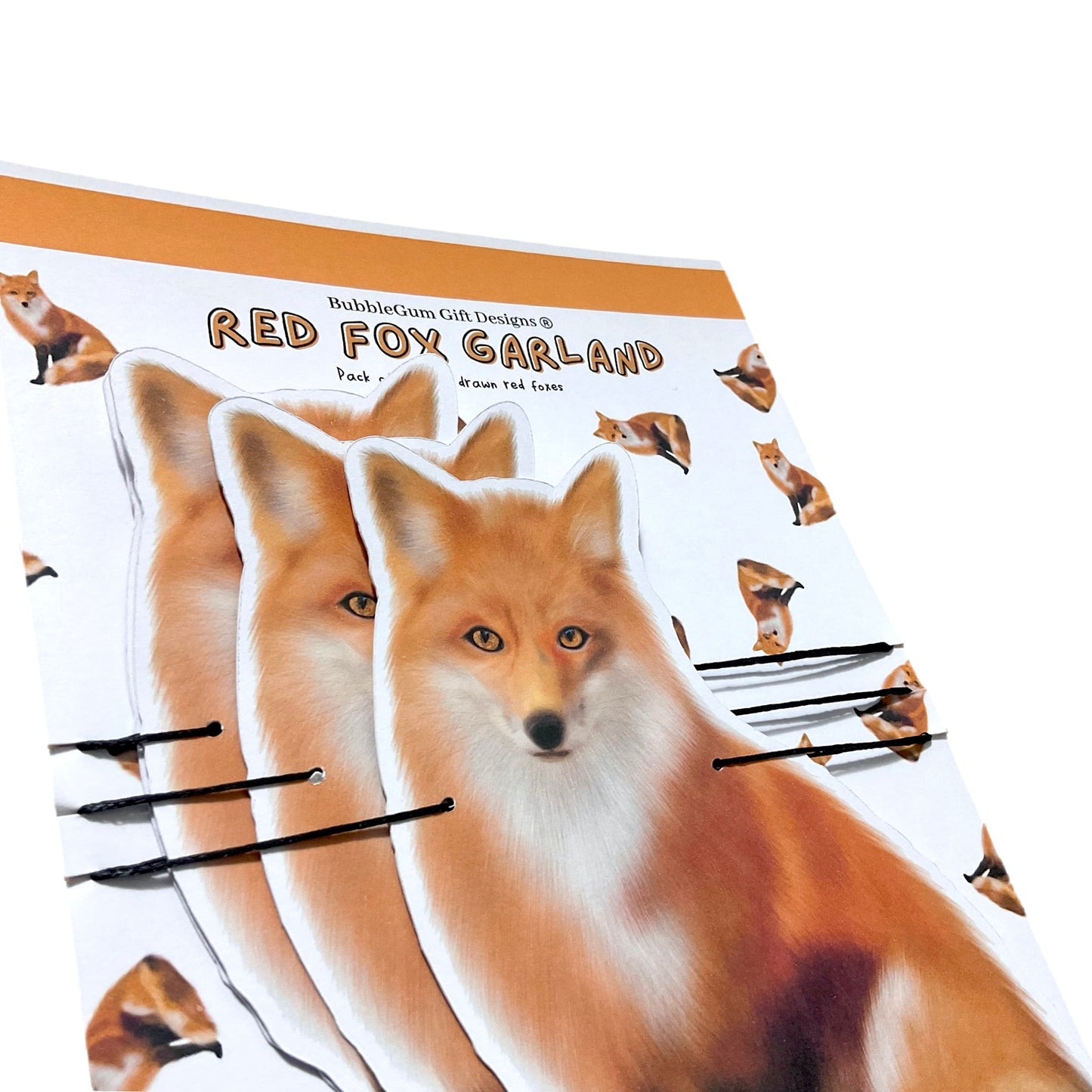 Fox Birthday Bunting – Hand Drawn Woodland Party Decorations