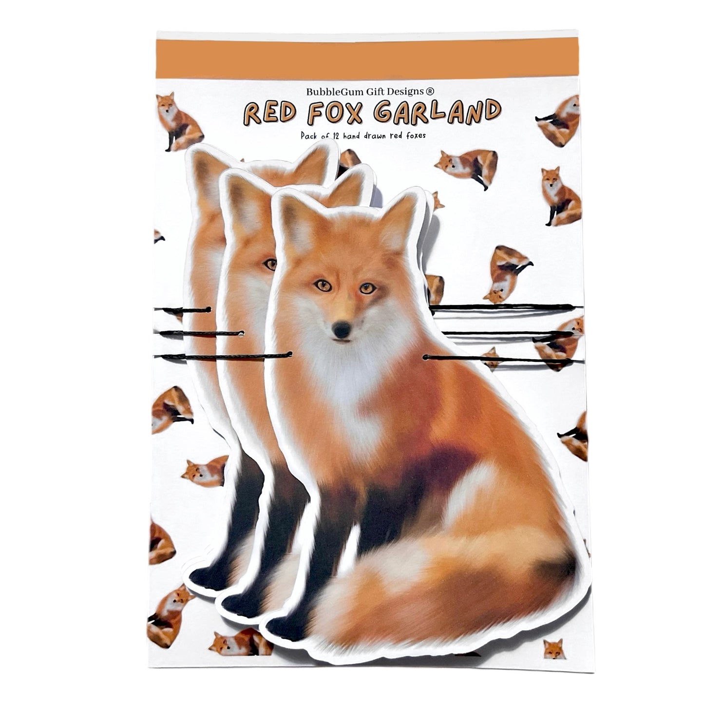 Fox Birthday Bunting – Hand Drawn Woodland Party Decorations