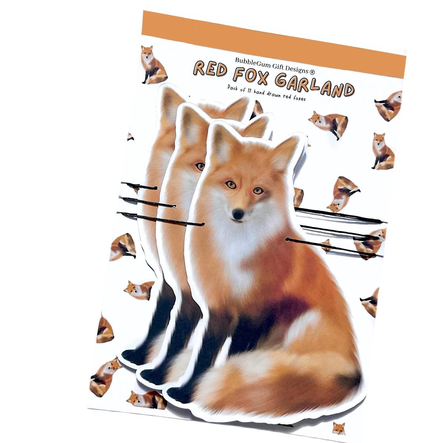 Fox Birthday Bunting – Hand Drawn Woodland Party Decorations