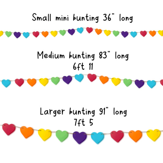 Rainbow Colours Heart Garland - LGBTQ Pride Decorations
