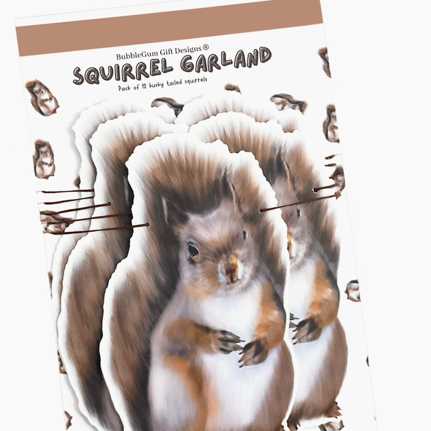 Cute squirrel Garland - Enchanted Forest Party Decor