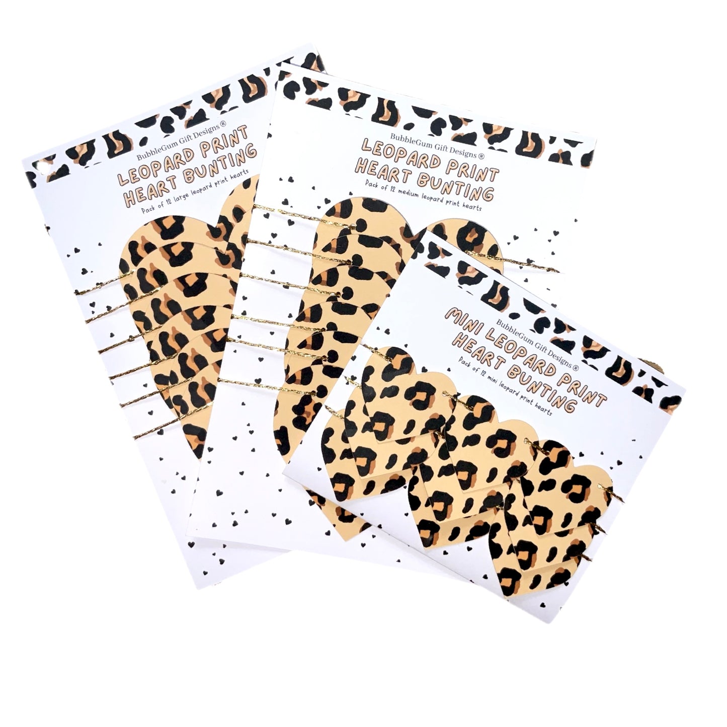 Heart Shape Leopard Print Decorations – Animal Print Party Decor