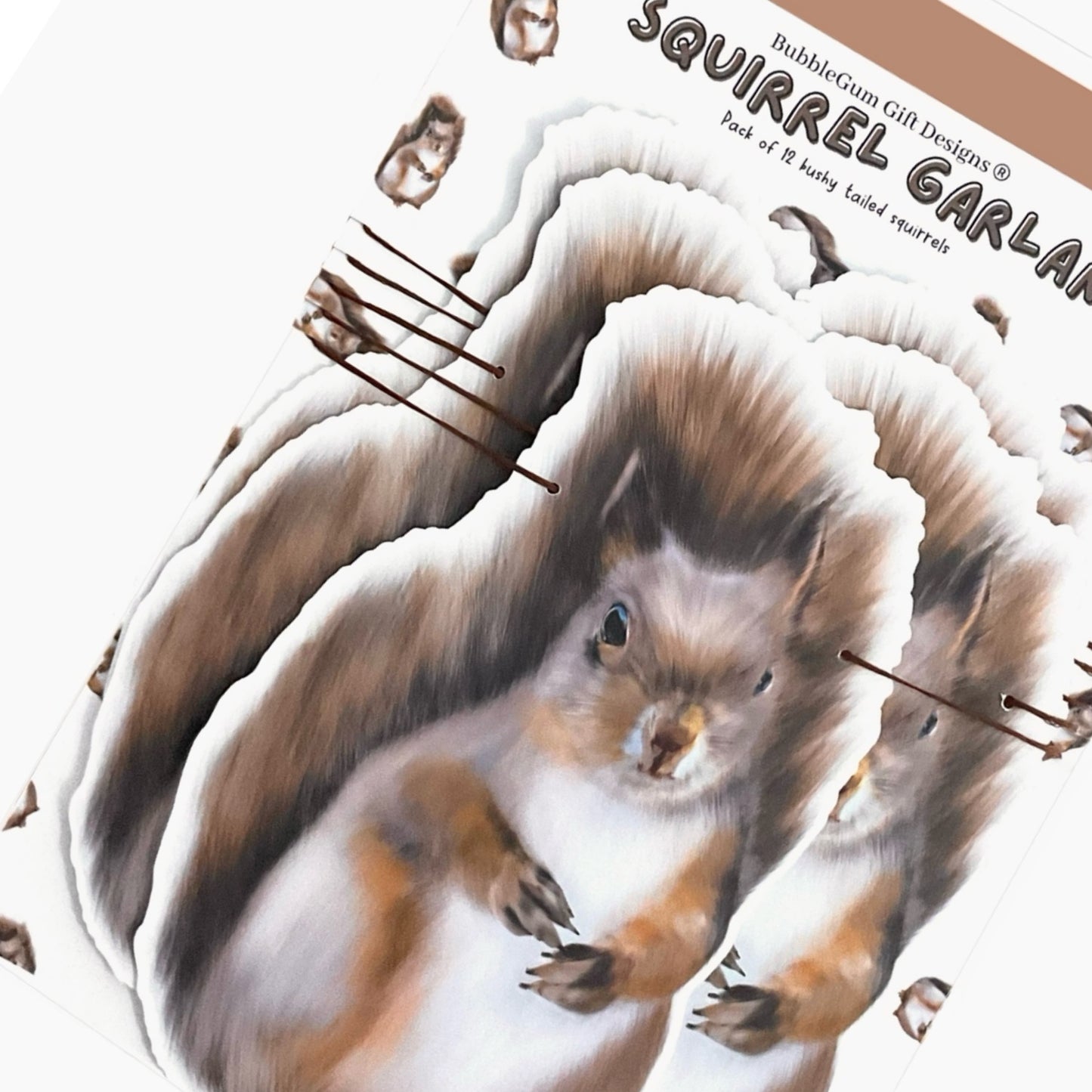 Cute squirrel Garland - Enchanted Forest Party Decor