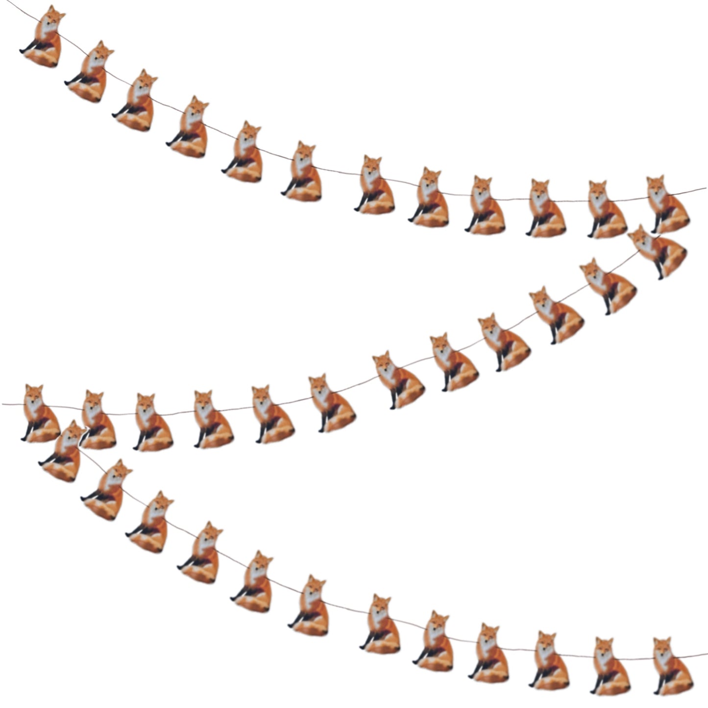 Fox Birthday Bunting – Hand Drawn Woodland Party Decorations