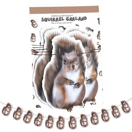 Cute squirrel Garland - Enchanted Forest Party Decor