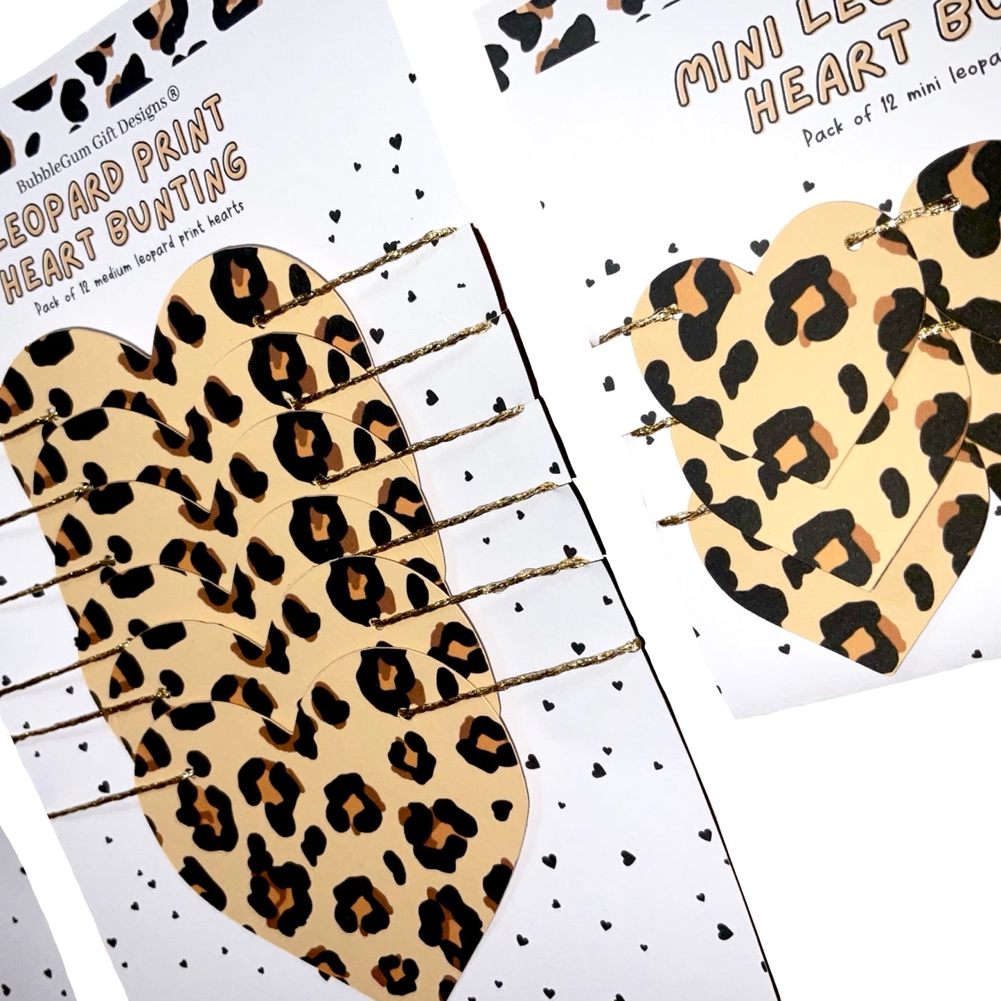 Heart Shape Leopard Print Decorations – Animal Print Party Decor