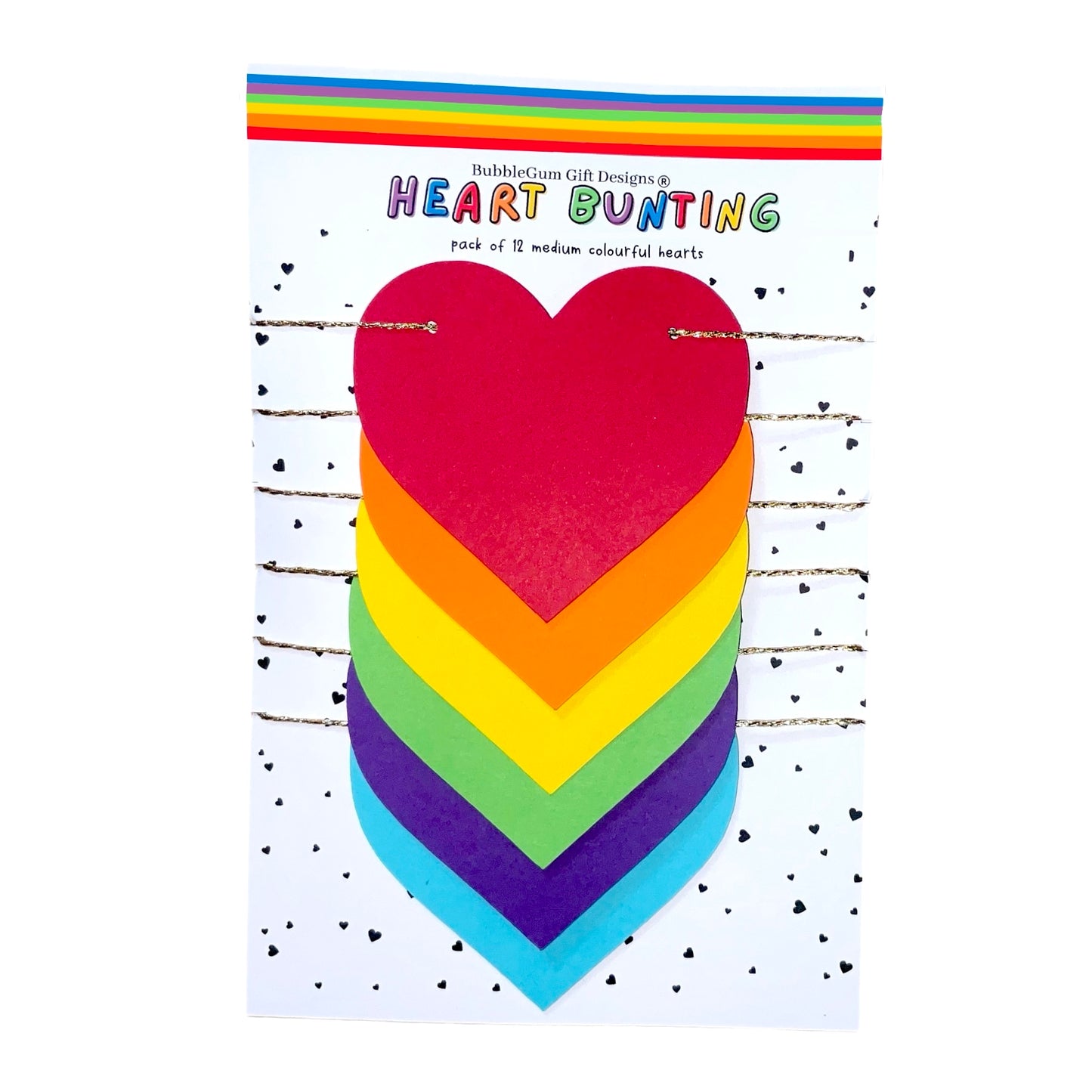 Rainbow Colours Heart Garland - LGBTQ Pride Decorations