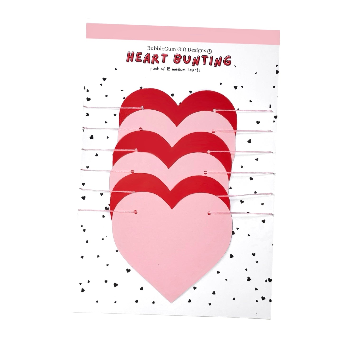 Pink & Red Love Heart Garland – Valentine’s Day Decor