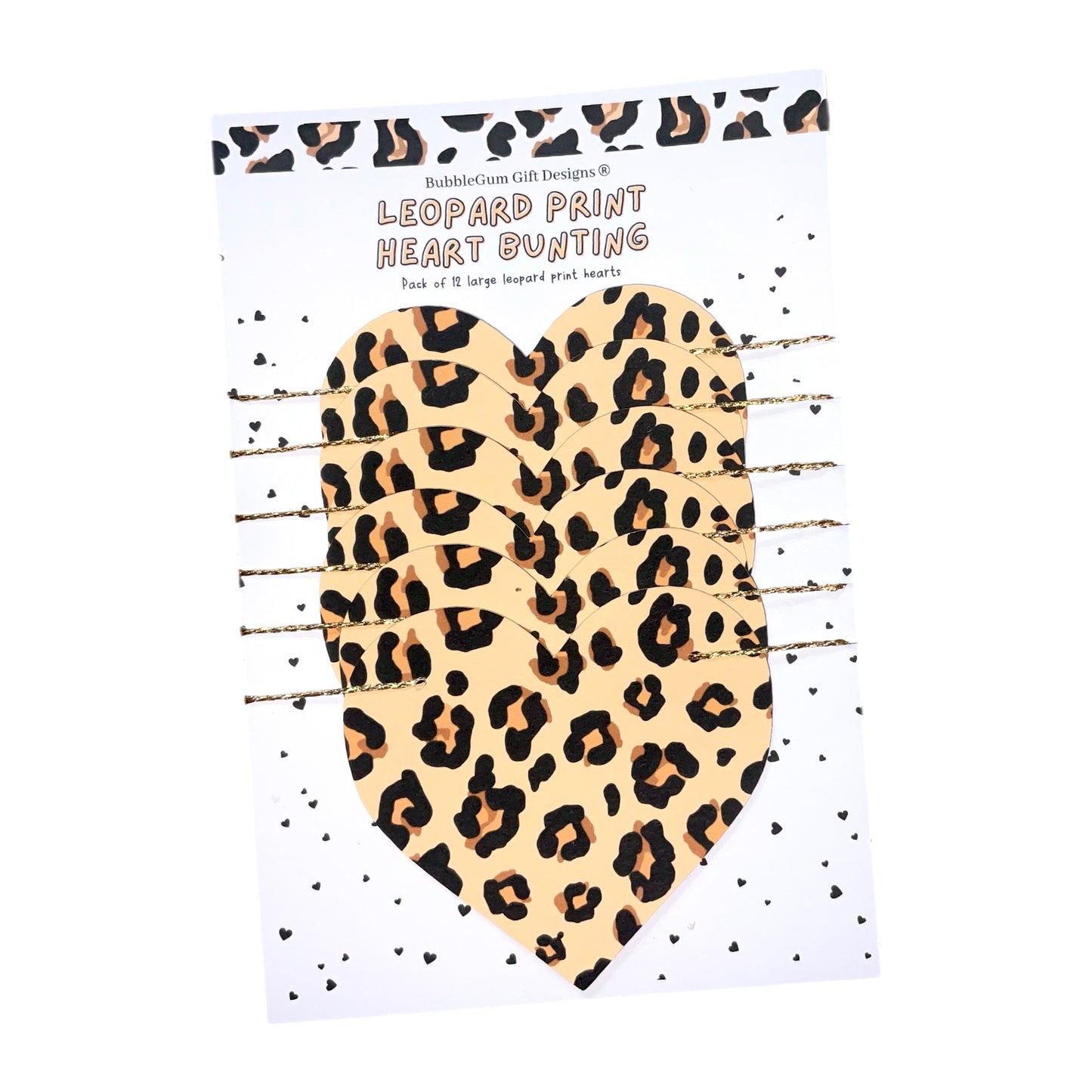 Heart Shape Leopard Print Decorations – Animal Print Party Decor