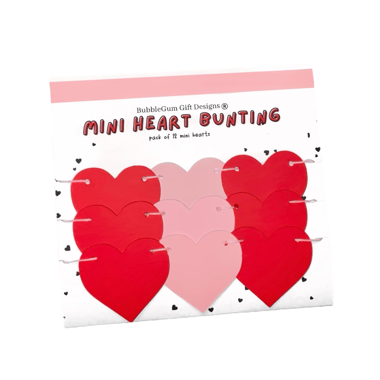 Pink & Red Love Heart Garland – Valentine’s Day Decor