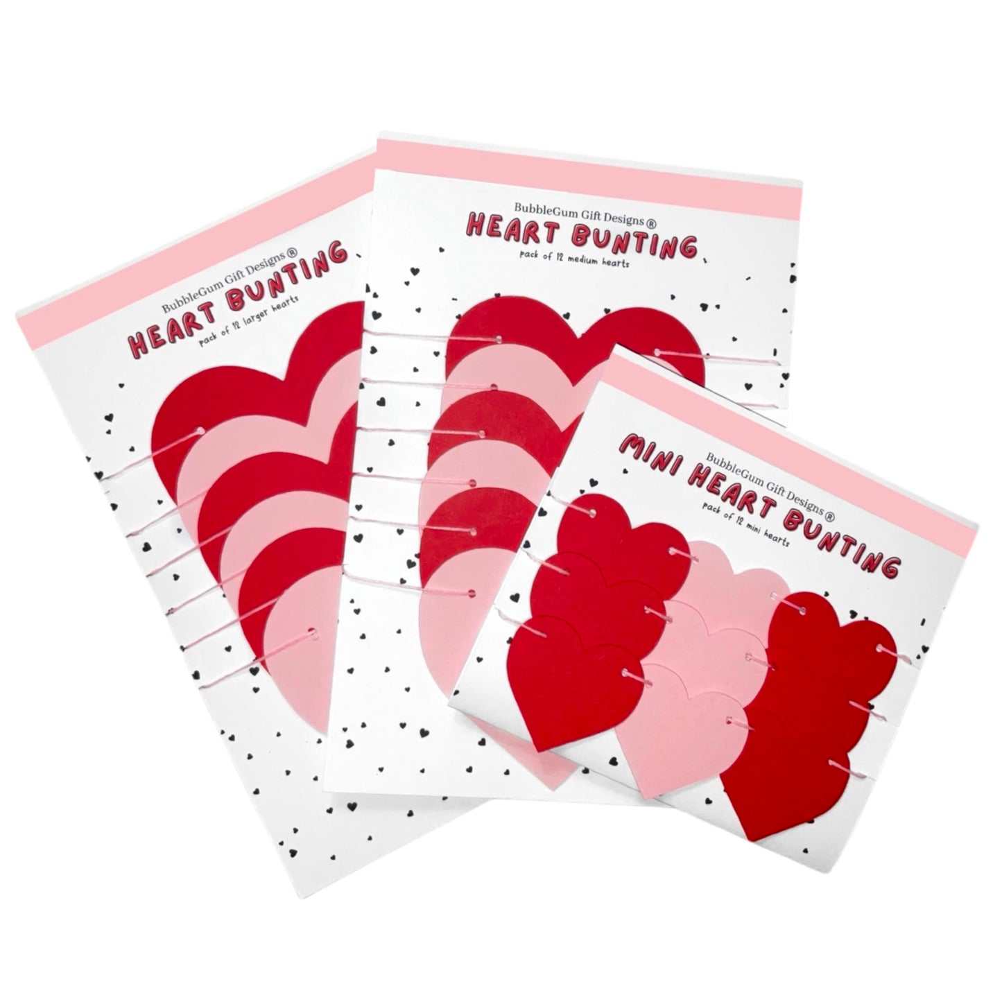 Pink & Red Love Heart Garland – Valentine’s Day Decor
