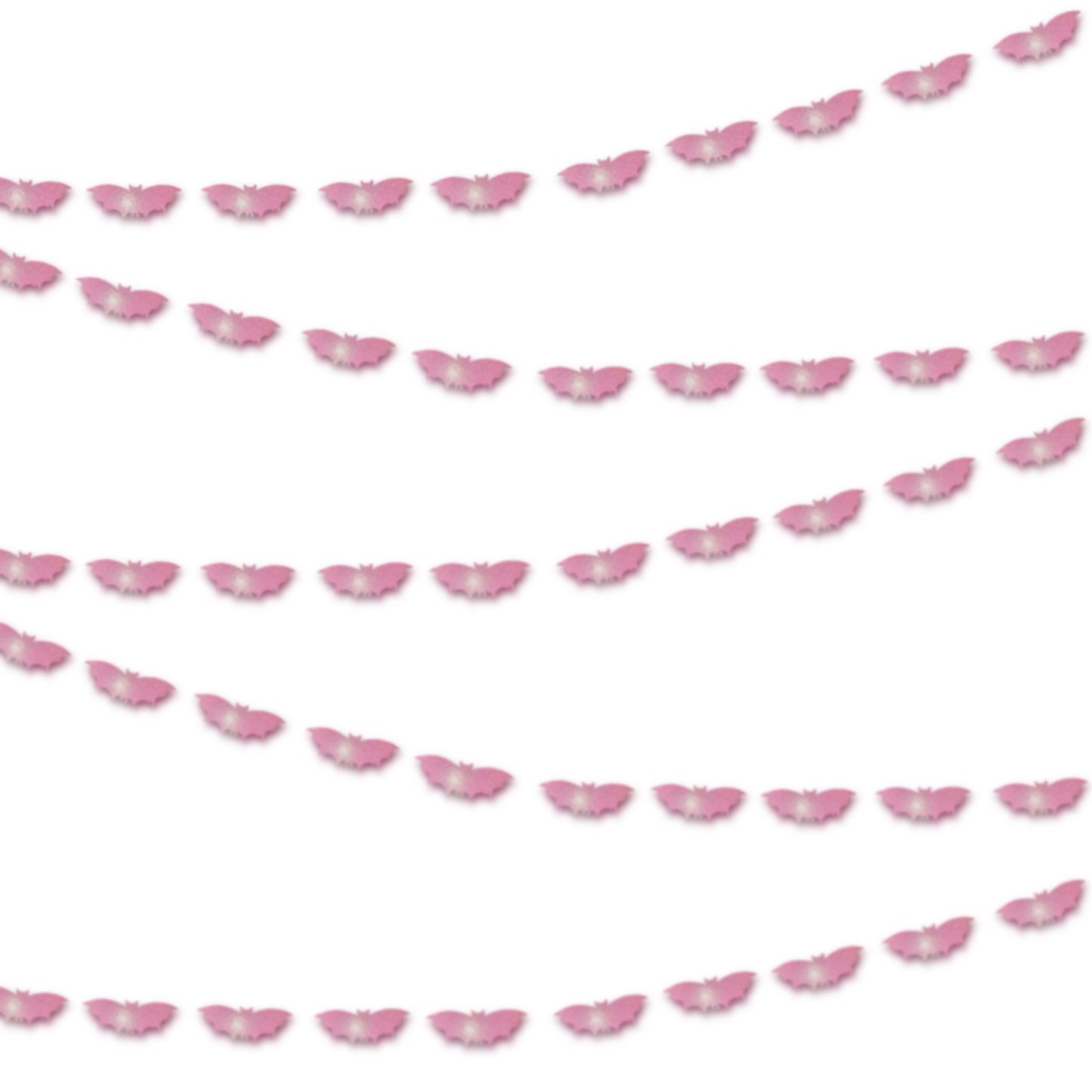 Pink Glitter Halloween Bat Bunting – Sparkly Hanging Decor