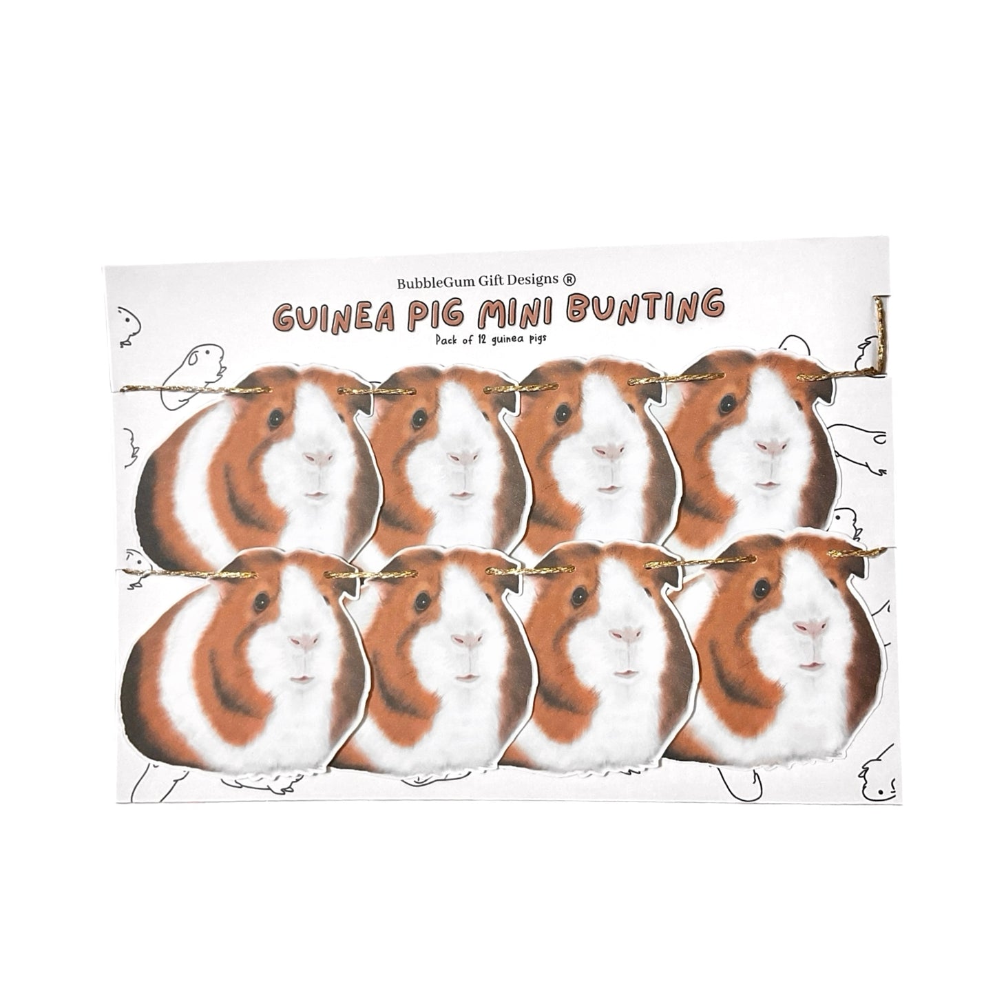Cute Guinea Pigs Bunting – Birthday Party Décor for Pet Lovers