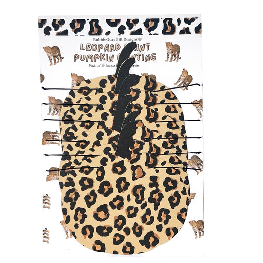 Leopard Print Pumpkin Garland Halloween Pumpkin Bunting Autumn Fall Decorations Animal Print Pumpkin Decor