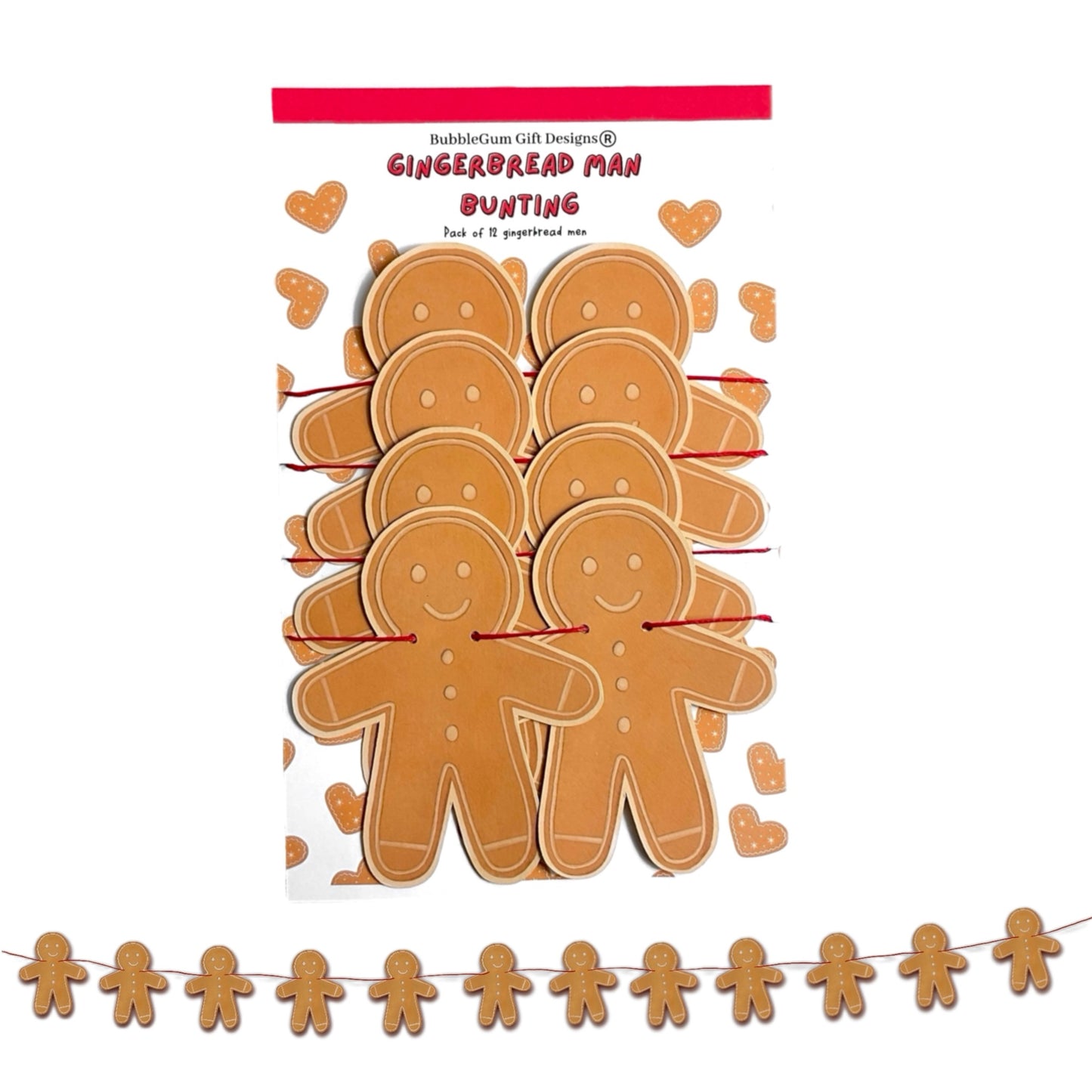 Cute Gingerbread Man Christmas Bunting – Children’s Xmas Decorations