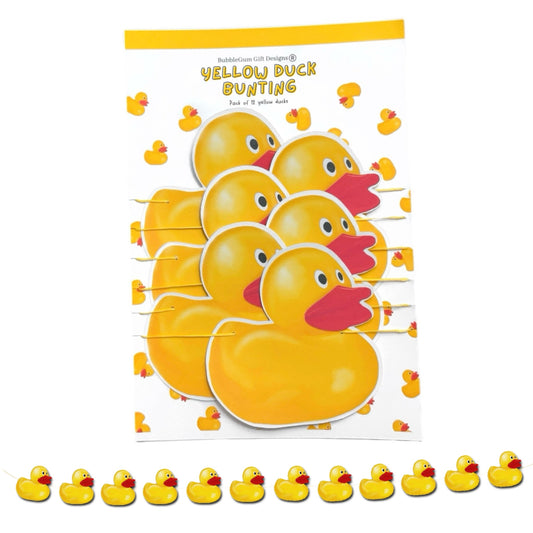 Yellow Duck Decorations – Cute Duckie Party Bunting