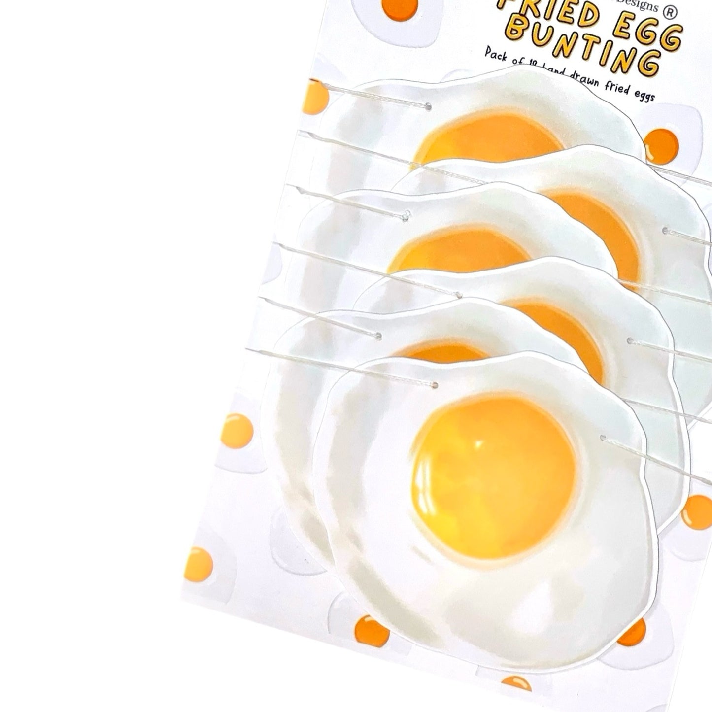 Fried Egg Garland – Cute Sunny Side Up Breakfast Party Decor