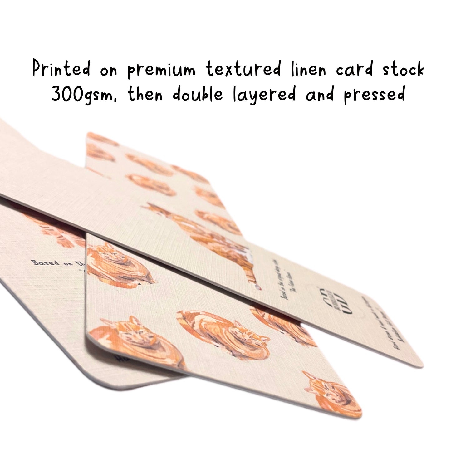 Bookmarks cat themed Hand drawn cat bookmark set of 3