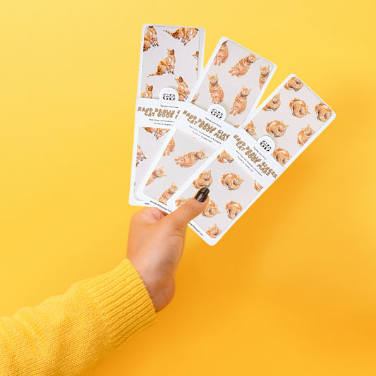 Bookmarks cat themed Hand drawn cat bookmark set of 3
