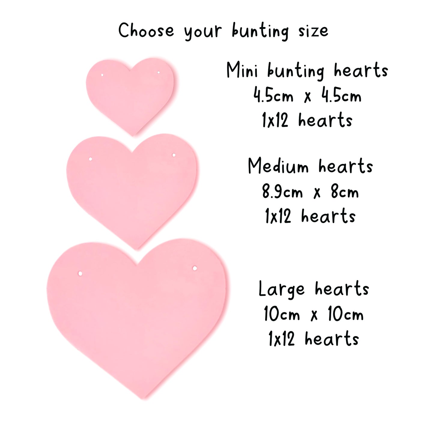Red & Pink Heart Garland – Valentine’s Day Banner Decor