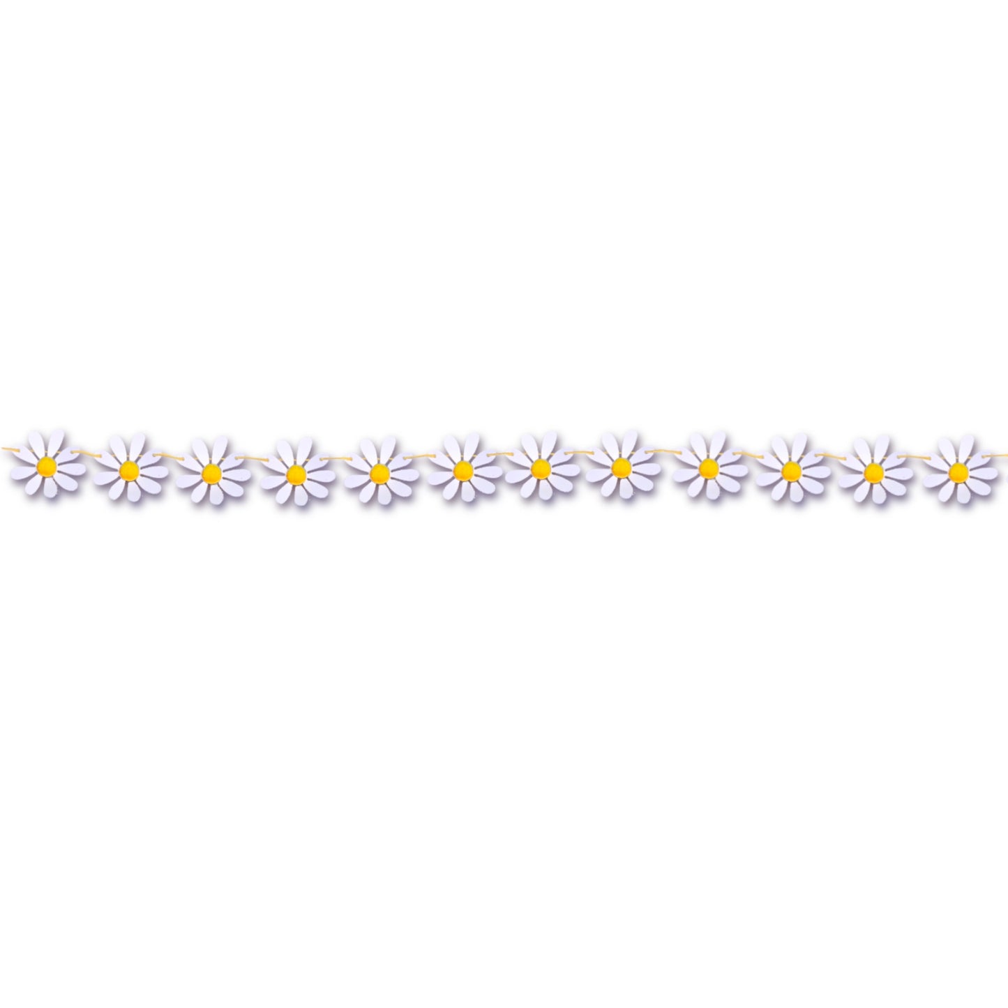 Mini White Daisy Bloom Bunting - Cute Daisies Decor