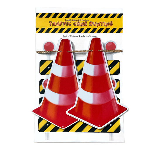 Traffic Cone Bunting (Choose String Colour) – Construction Garland