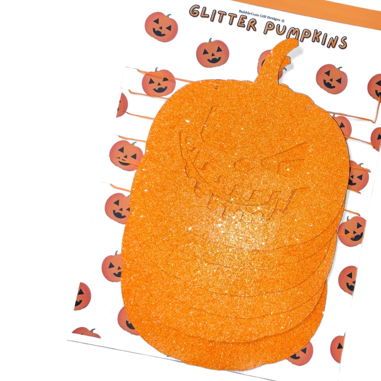 Spooky Halloween pumpkin garland for kids - Pumpkin Jack O Lantern