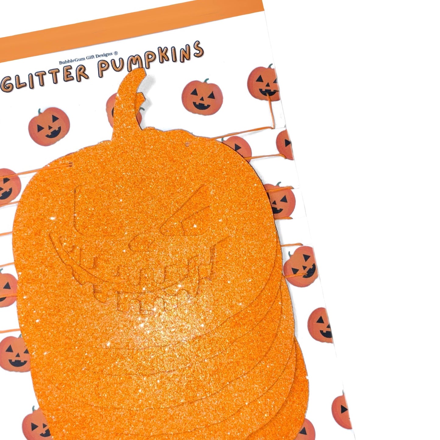 Spooky Halloween pumpkin garland for kids - Pumpkin Jack O Lantern