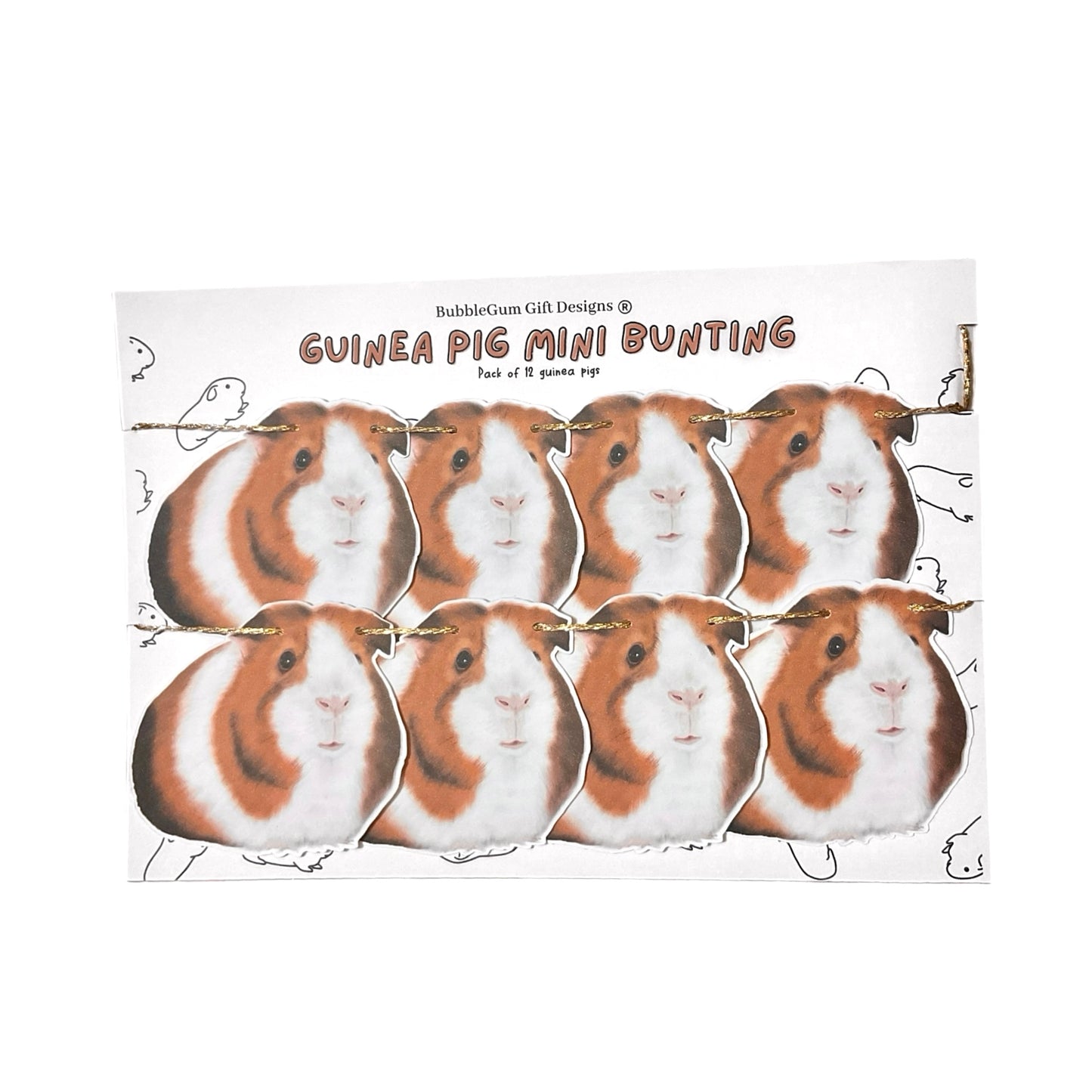 Cute Guinea Pigs Bunting – Birthday Party Décor for Pet Lovers