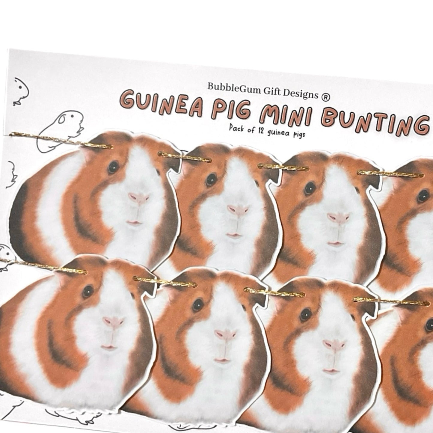 Cute Guinea Pigs Bunting – Birthday Party Décor for Pet Lovers