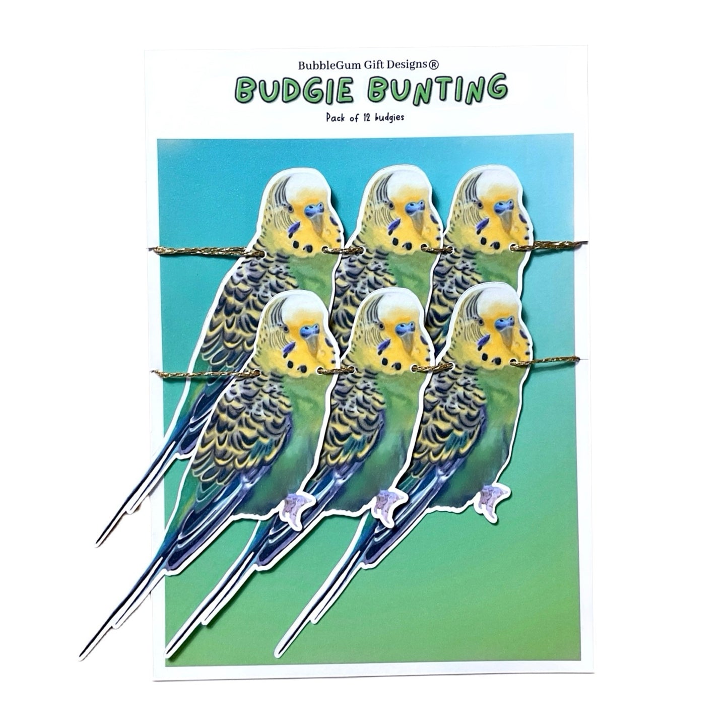 Green Budgie Party Decorations – Parakeet Banner Garland