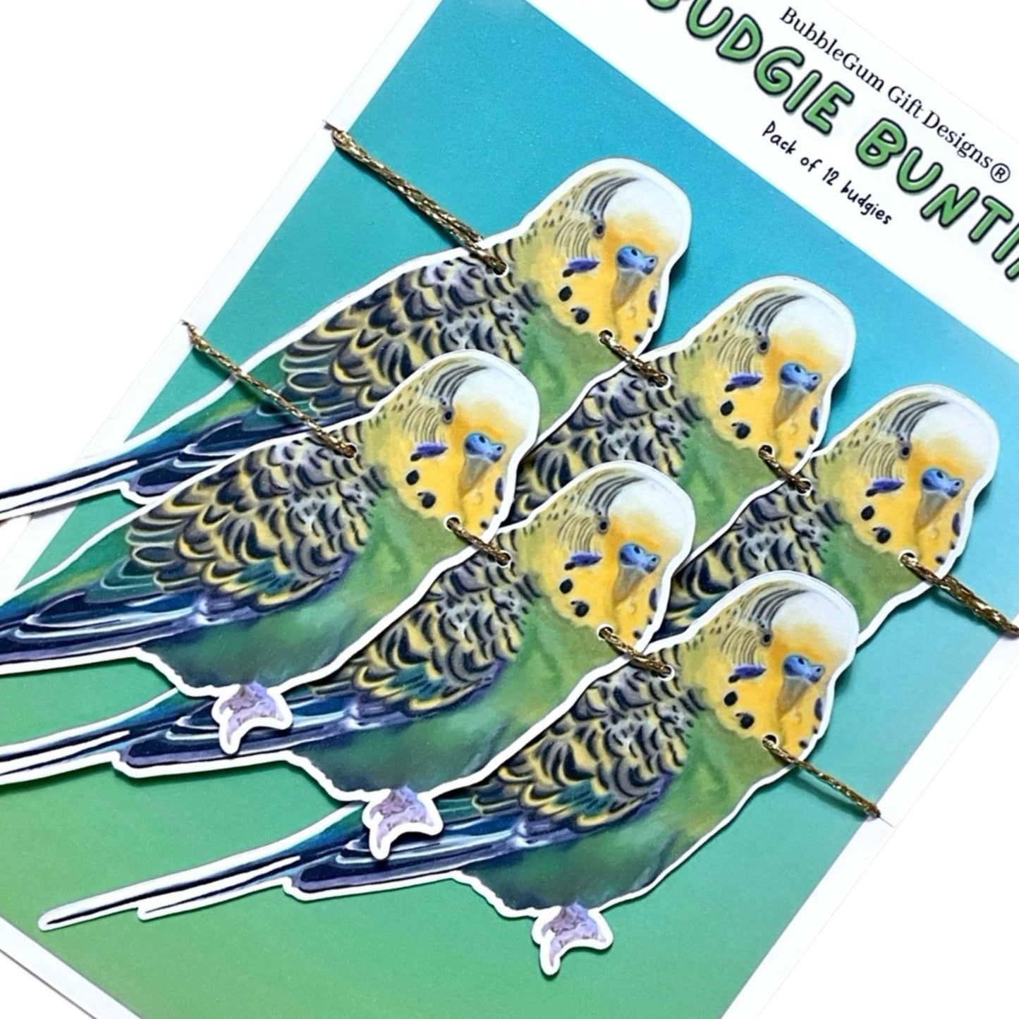Green Budgie Party Decorations – Parakeet Banner Garland
