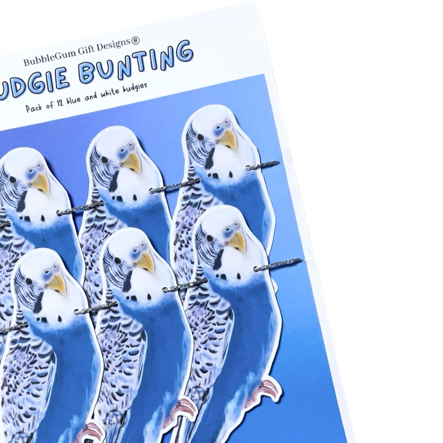 Budgie Blue Party Decorations – Parakeet Banner Garland
