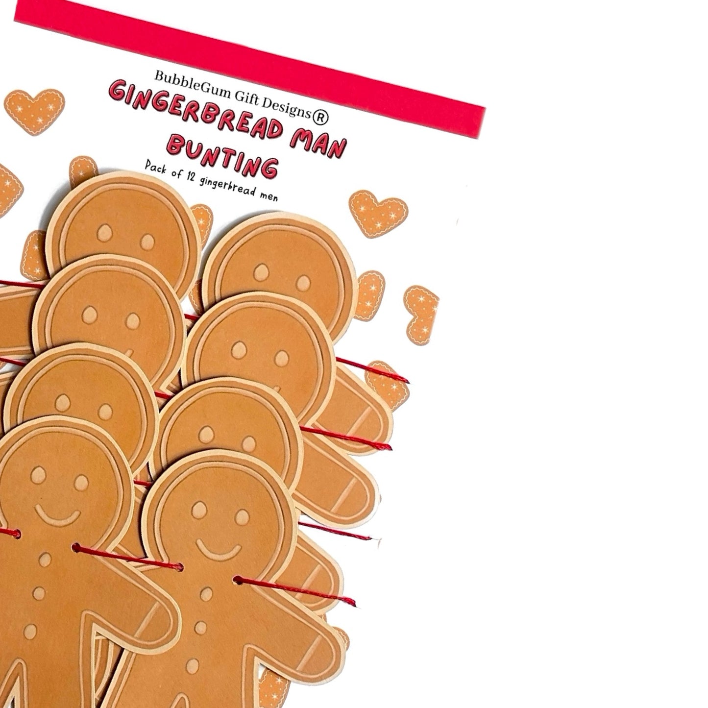Cute Gingerbread Man Christmas Bunting – Children’s Xmas Decorations