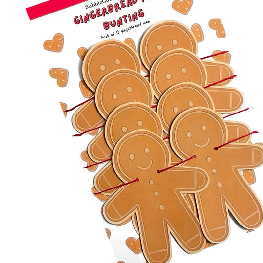 Cute Gingerbread Man Christmas Bunting – Children’s Xmas Decorations