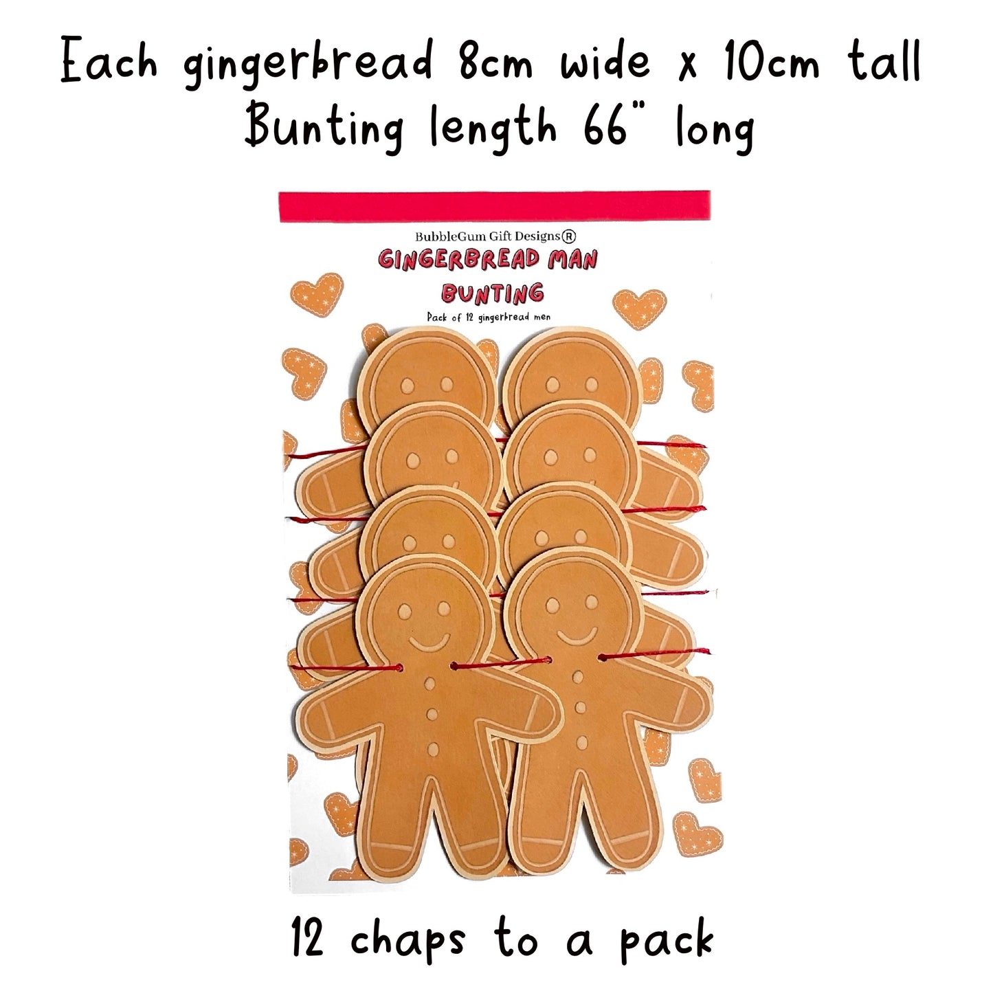 Cute Gingerbread Man Christmas Bunting – Children’s Xmas Decorations
