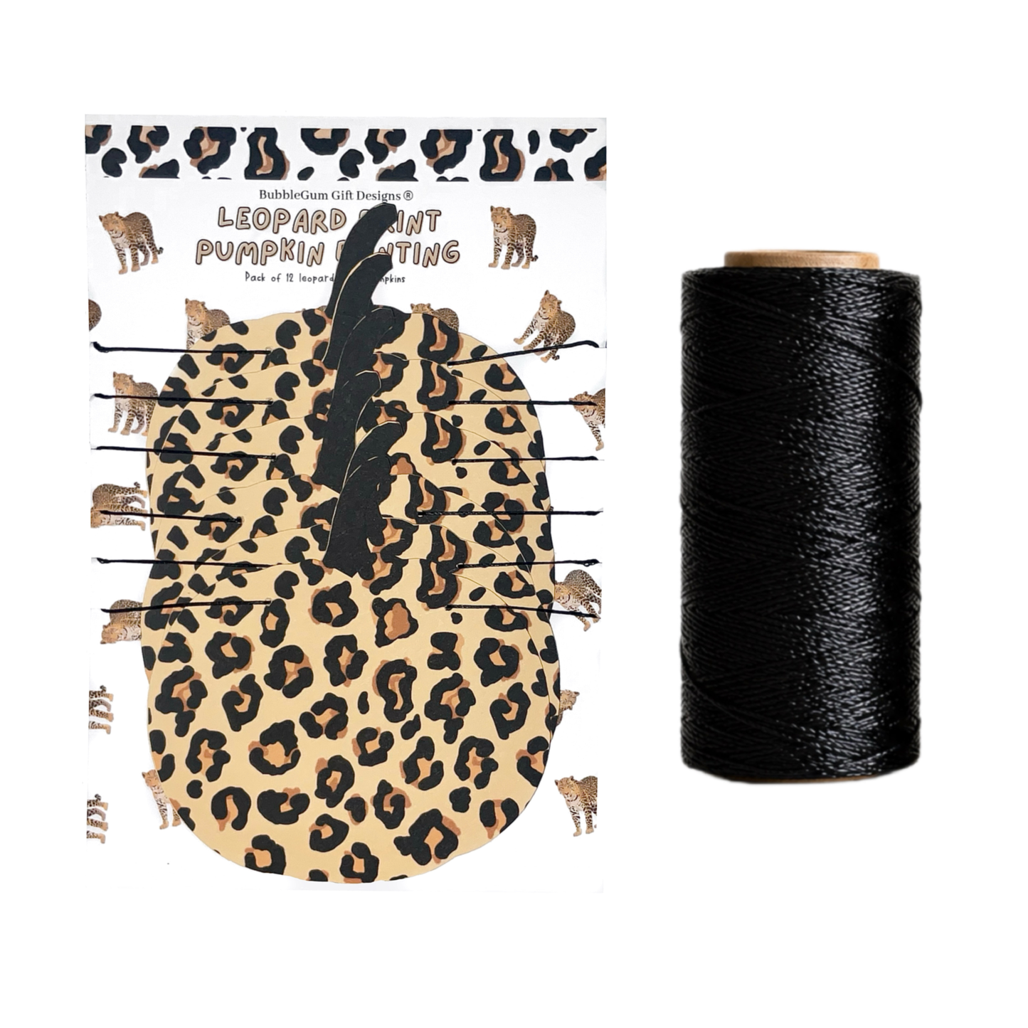 Leopard Print Pumpkin Garland Halloween Pumpkin Bunting Autumn Fall Decorations Animal Print Pumpkin Decor