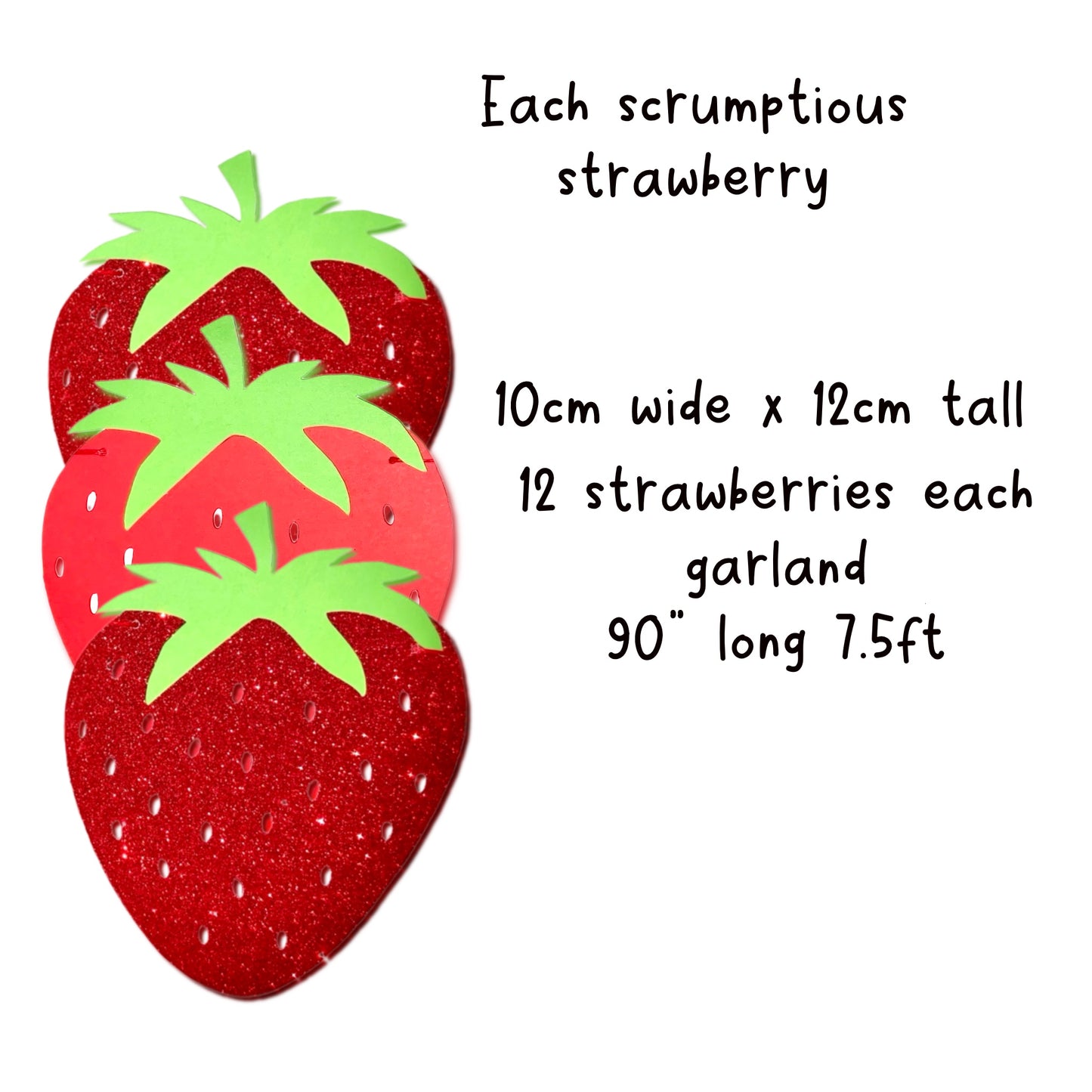 Festive strawberry birthday decorations for sweet one and tutti frutti party