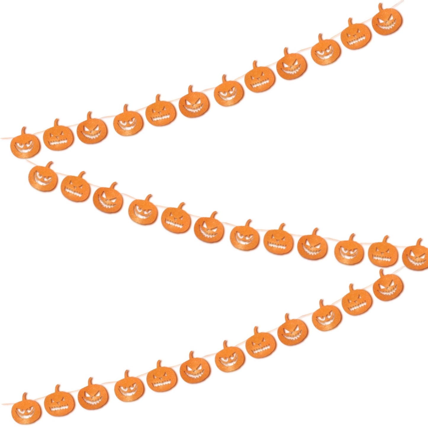 Spooky Halloween pumpkin garland for kids - Pumpkin Jack O Lantern