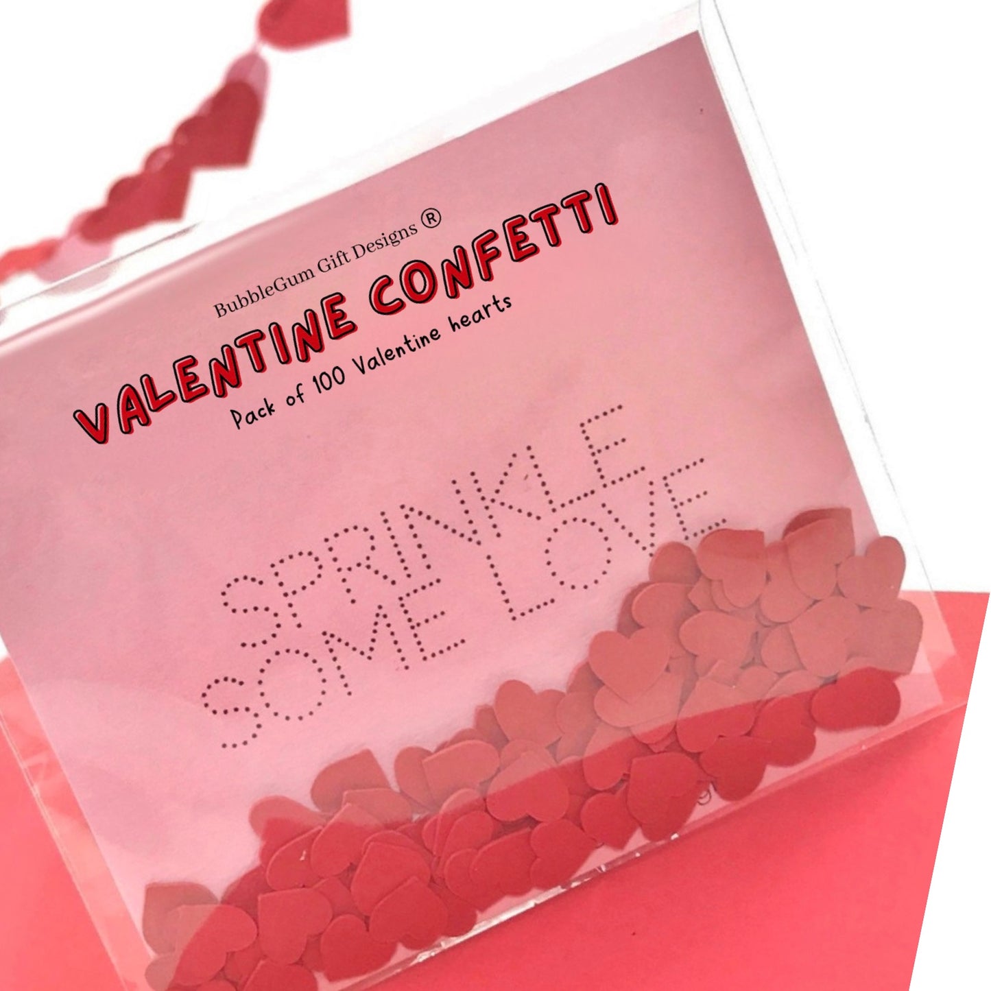 Red Love Heart Confetti 100pcs Table Decorations Ideas for Valentine’s Day