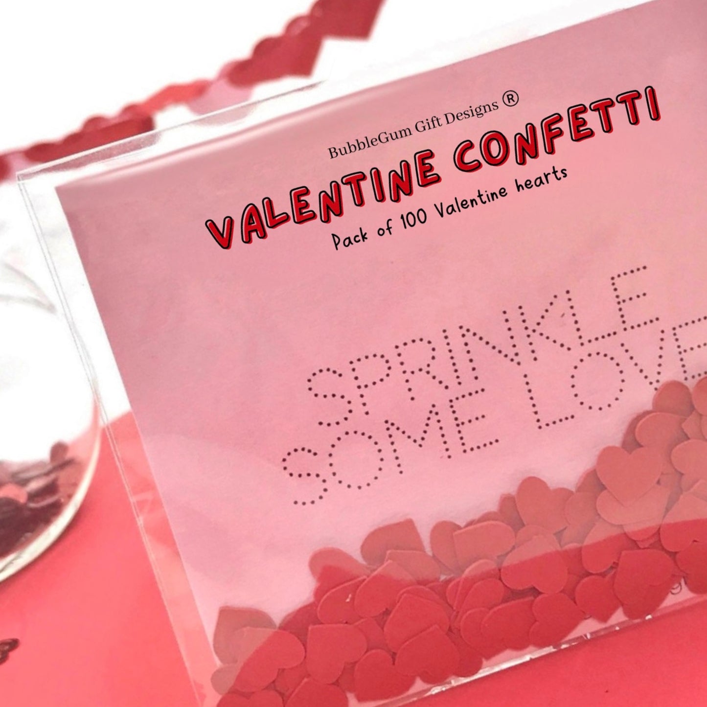 Red Love Heart Confetti 100pcs Table Decorations Ideas for Valentine’s Day