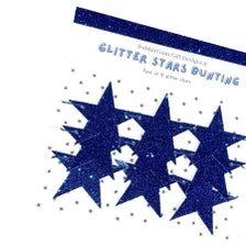 Blue Glitter Star Bunting (Choose Size) – Celestial Card Garland