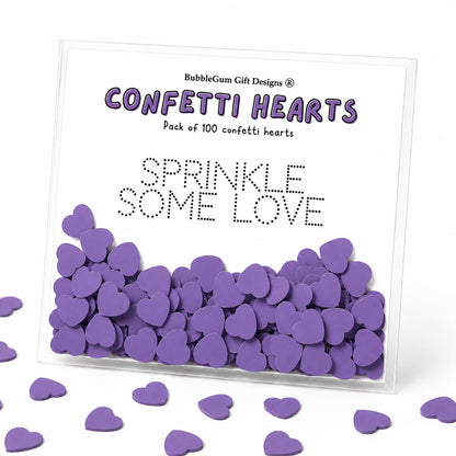 Vibrant confetti table decor colourful hearts double sided party confetti 100 pieces per bag Choose your colour Red orange yellow green blue