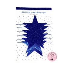Blue Glitter Star Bunting (Choose Size) – Celestial Card Garland