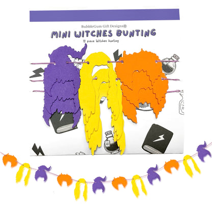 Mini witches bunting Halloween bunting Hocus Pocus Halloween party Witches hairstyle Sanderson sisters I smell children