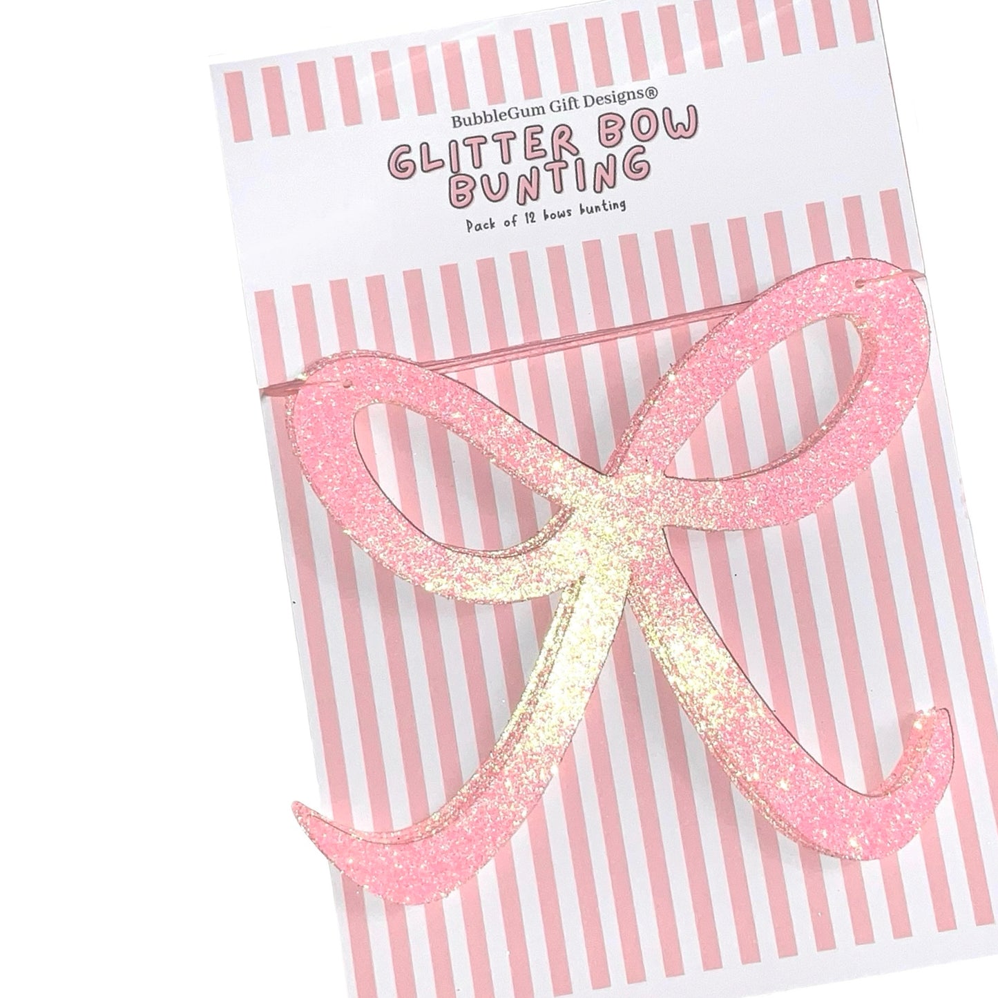 Pink coquette bow birthday decorations Pink glitter bow bunting Sparkly sweet 16 bows garland