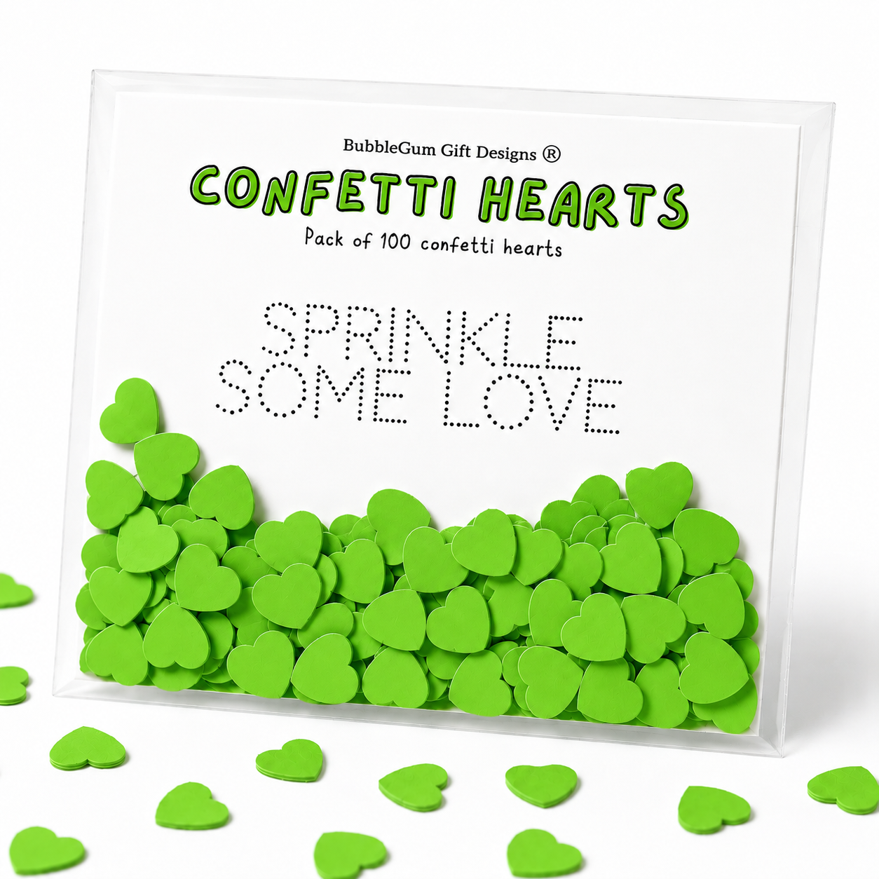 Vibrant confetti table decor colourful hearts double sided party confetti 100 pieces per bag Choose your colour Red orange yellow green blue
