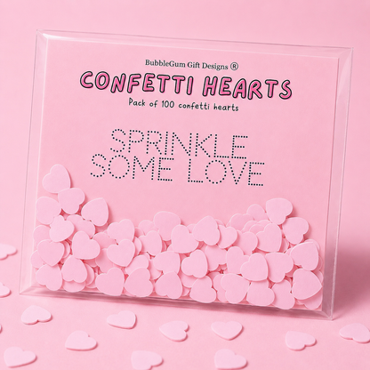 Dreamy pastel table confetti hearts double sided love heart party scatters 100 pieces per bag - choose your colour