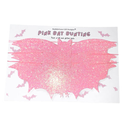 Glitter pink Halloween bats garland, Pastel Halloween bat decorations, Bat cute girly bunting