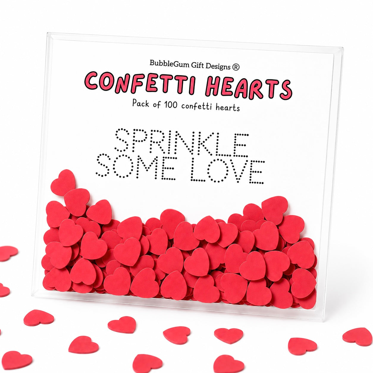Vibrant confetti table decor colourful hearts double sided party confetti 100 pieces per bag Choose your colour Red orange yellow green blue